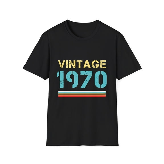 Vintage 1970 T Shirts for Men Retro Funny 1970 Birthday Mens T Shirt