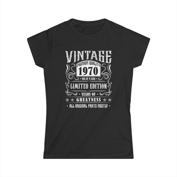 Vintage 1970 T Shirts for Women Retro Funny 1970 Birthday Womens Shirts
