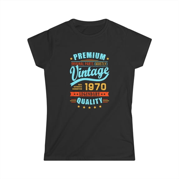 Vintage 1970 TShirt Women Limited Edition BDay 1970 Birthday Women Tops