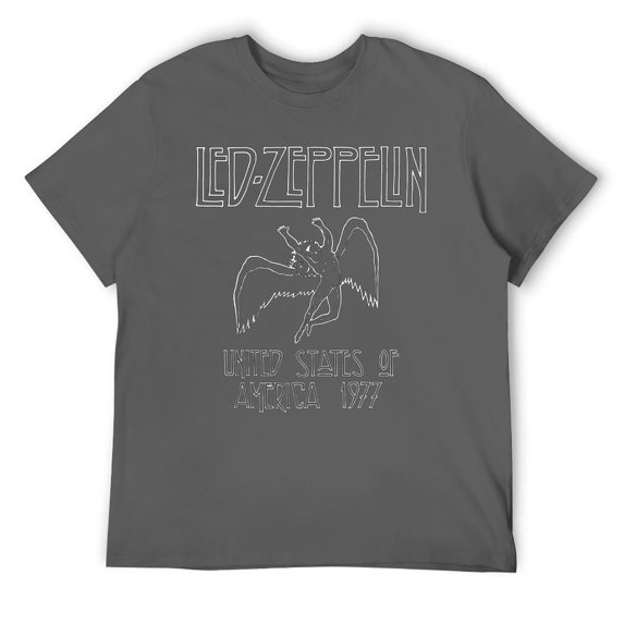 Vintage 1970s Rock Tour Graphic T-Shirt, Retro Concert Inspired Cotton Tee for Music Fans Dark Gray-style 5XL