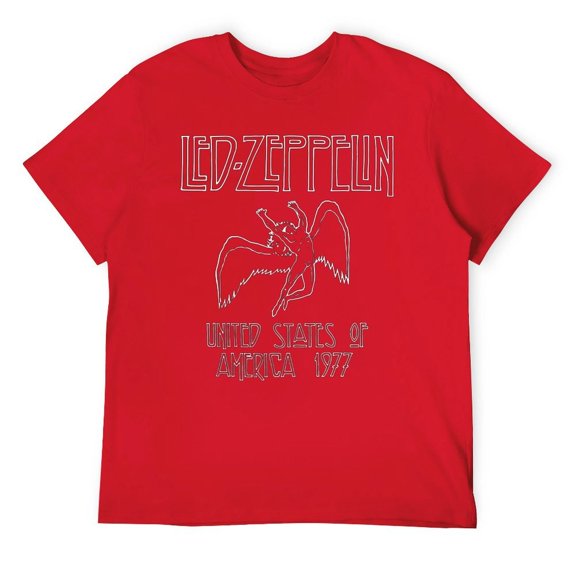 Vintage 1970s Rock Tour Graphic T-Shirt, Retro Concert Inspired Cotton Tee for Music Fans Red-style XL