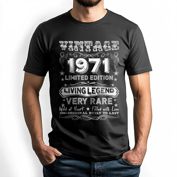 Vintage 1971 Limited Edition T-Shirt, Retro Birthday Shirt for Men, Perfect Gift for 1971 Birth Year