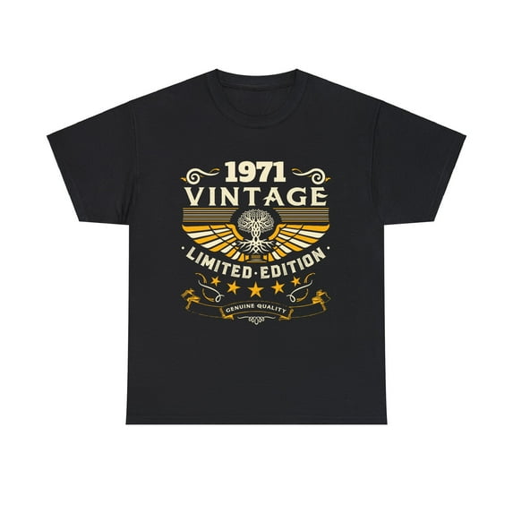 Vintage 1971 T Shirts for Men Retro Funny 1971 Birthday Big and Tall Tshirts Shirts for Men