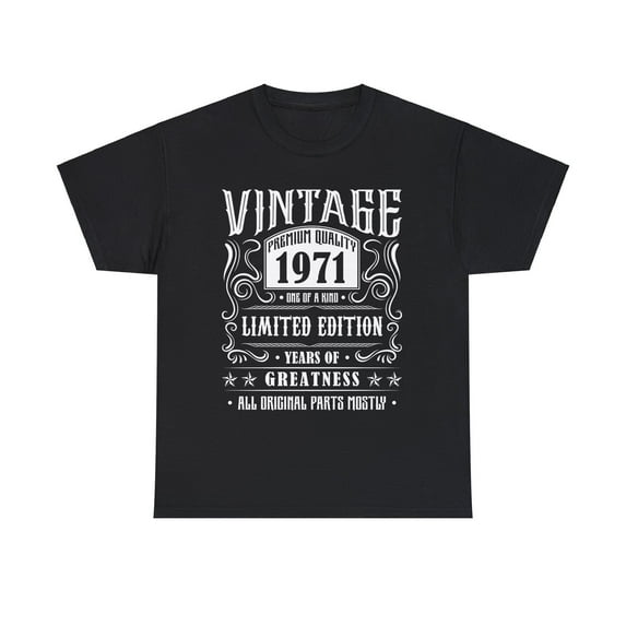 Vintage 1971 T Shirts for Men Retro Funny 1971 Birthday Shirts for Men Plus Size Big and Tall