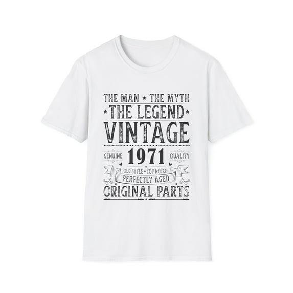 Vintage 1971 T Shirts for Men Retro Funny 1971 Birthday Shirts for Men
