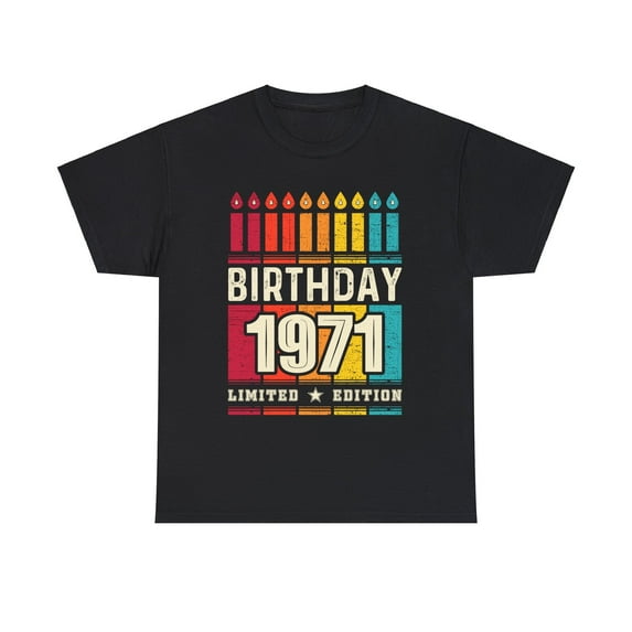 Vintage 1971 TShirt Men Limited Edition BDay 1971 Birthday Mens T Shirts Plus Size Big and Tall