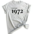 thumbnail image 1 of Vintage 1972 Shirt, Unisex Women's Men's Shirt, 50th Birthday Shirt, Fiftieth Birthday Shirt, B-day Shirt, Heather Ash, Medium, 1 of 6
