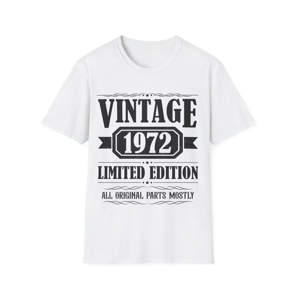 Vintage 1972 T Shirts for Men Retro Funny 1972 Birthday Men Shirts