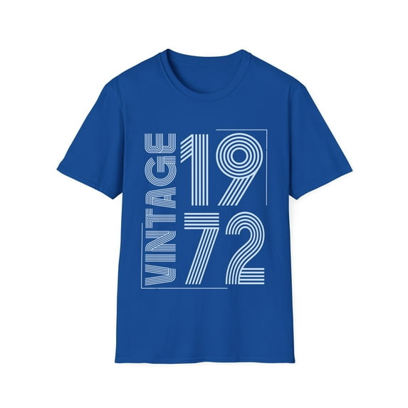 Vintage 1972 T Shirts for Men Retro Funny 1972 Birthday Mens Shirts