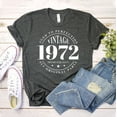 thumbnail image 1 of Vintage 1972 T-shirt 50Th Birthday Gifts Party Shirt Women's Tee Christmas Gift Present Retro Mom Xmas Clothing Apparel, 1 of 3