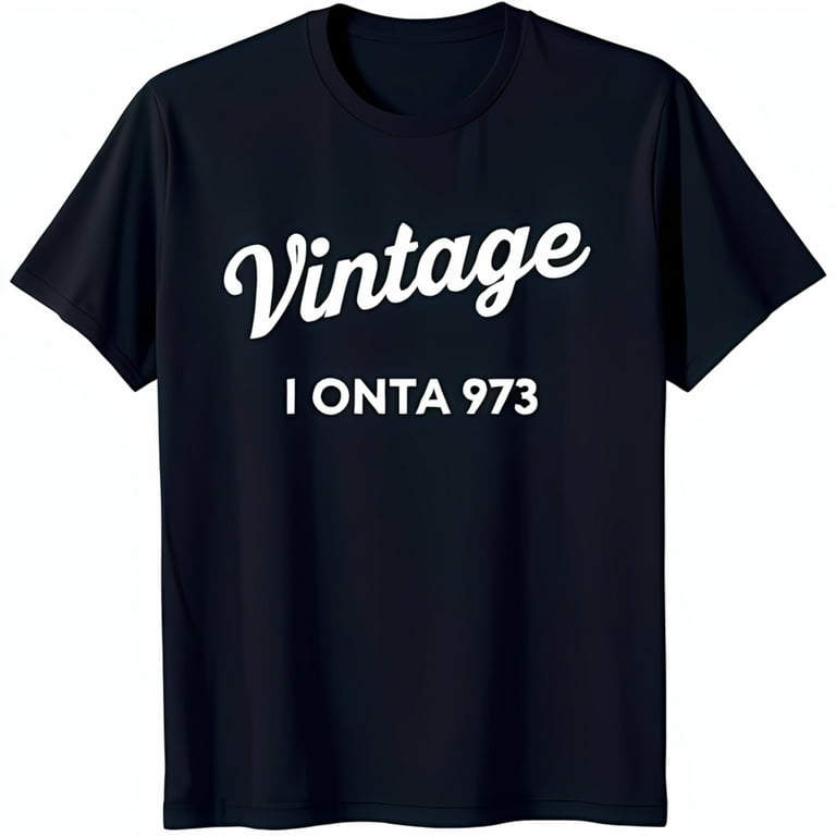 Vintage 1973 Black T-Shirt for Men & Women Neck Tee