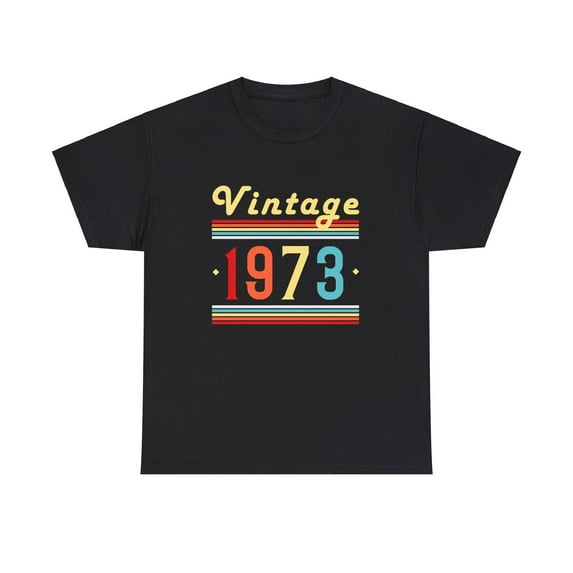 Vintage 1973 TShirt Men Limited Edition BDay 1973 Birthday Big and Tall Shirts for Men Plus Size