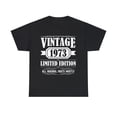 thumbnail image 1 of Vintage 1973 TShirt Men Limited Edition BDay 1973 Birthday Mens T Shirts Plus Size Big and Tall, 1 of 4
