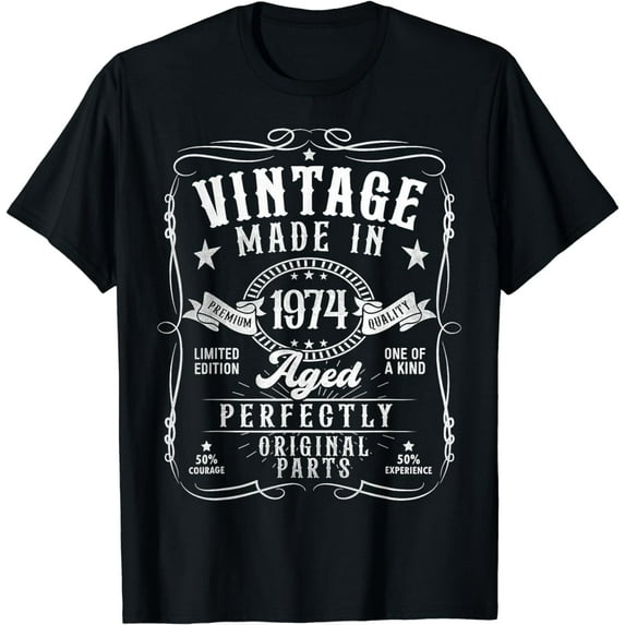 Vintage 1974 50th Birthday Gifts 50 Year Old For Men Women T-Shirt