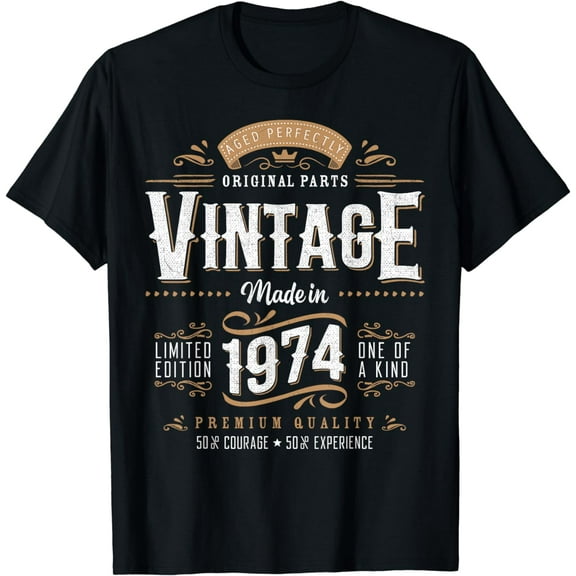 Vintage 1974 50th Birthday Gifts 50 Year Old For Men Women T-Shirt