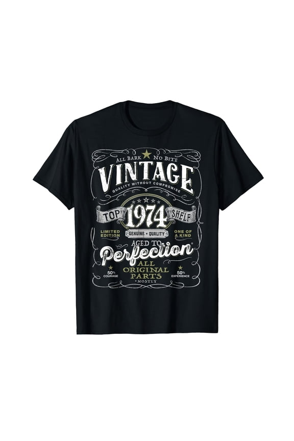 Vintage 1974 Aged to Perfection T-Shirt for Men - Perfect 50th Birthday Gift