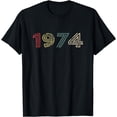 thumbnail image 1 of Vintage 1974 Cool 50 Year Old Bday Men Women 50th Birthday T-Shirt, 1 of 3