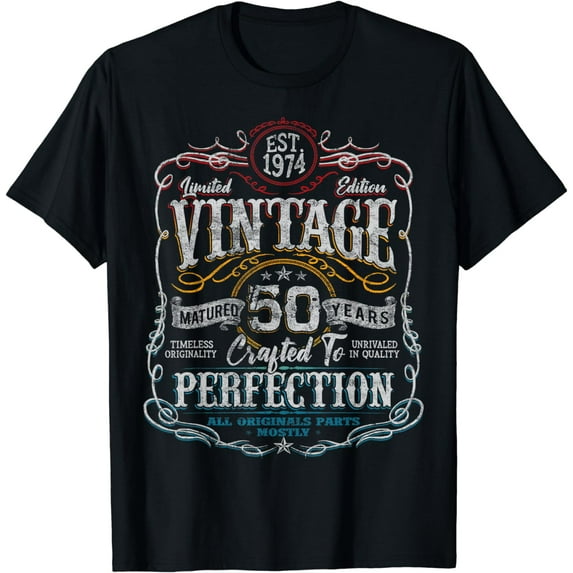Vintage 1974 Limited Edition Shirt 50 year old 50th Birthday T-Shirt
