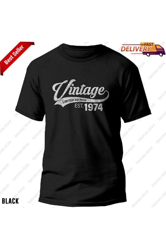 Vintage 1974 T-Shirt Celebrating 50th Birthday Perfect for Men and Women Gift Id