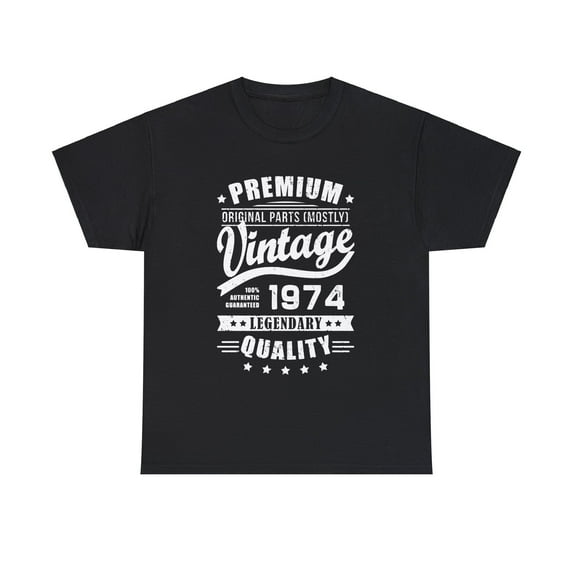 Vintage 1974 T Shirts for Men Retro Funny 1974 Birthday Big and Tall Tshirts Shirts for Men