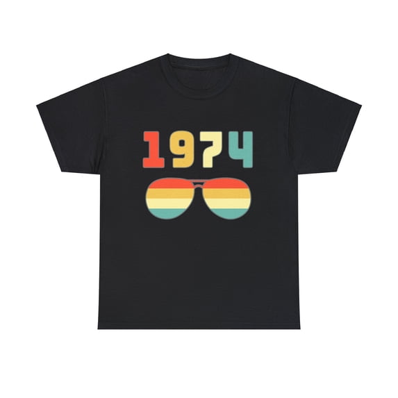 Vintage 1974 T Shirts for Men Retro Funny 1974 Birthday Mens T Shirts Plus Size Big and Tall