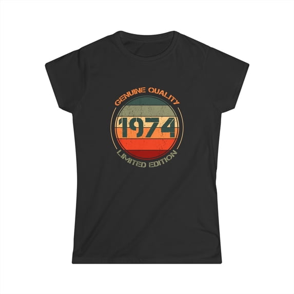 Vintage 1974 T Shirts for Women Retro Funny 1974 Birthday Womens T Shirts