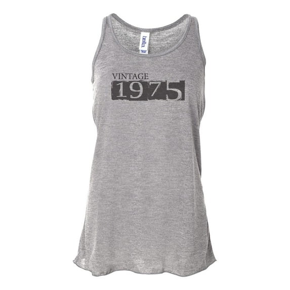 "Vintage 1975, 45th Birthday, Born In 1975, Soft Bella Canvas, Sublimation, 45 Years Old, 45 Tank, 1975 Tank Top, Racerback, Birthday Gift, Athletic Grey, MEDIUM"