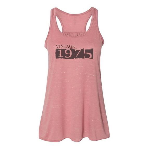 "Vintage 1975, 45th Birthday, Born In 1975, Soft Bella Canvas, Sublimation, 45 Years Old, 45 Tank, 1975 Tank Top, Racerback, Birthday Gift, Mauve Marble, EXTRA SMALL"