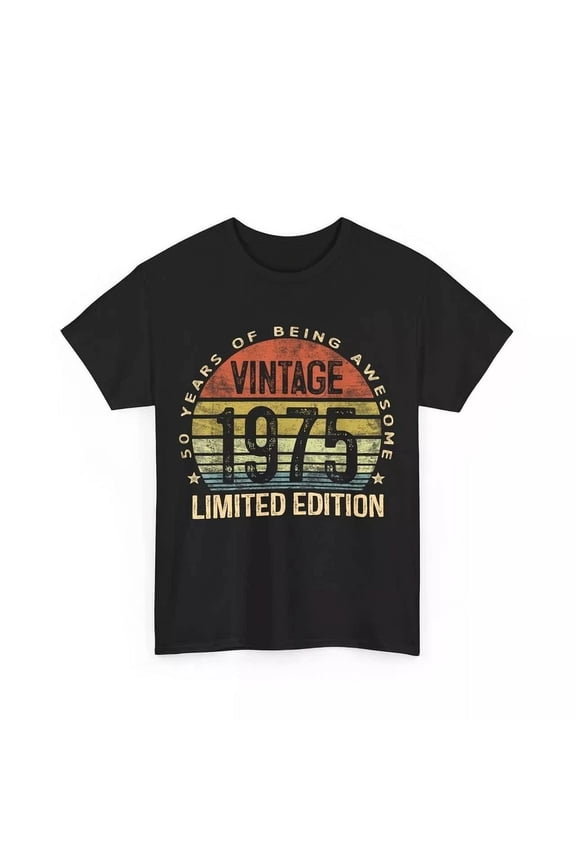 Vintage 1975 Limited Edition 50-Year-Old Gifts 50Th Birthday T-Shirt