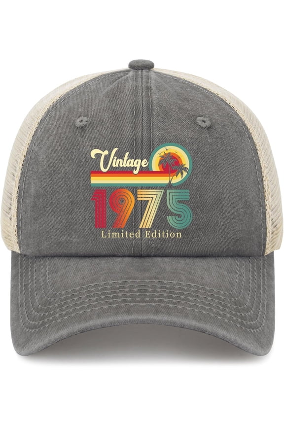 Vintage 1975 Limited Edition Trucker Hats Camping caps for Grandma