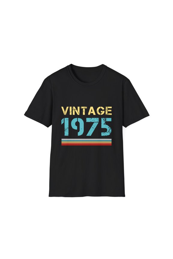 Vintage 1975 T Shirts for Men Retro Funny 1975 Birthday Mens Shirt