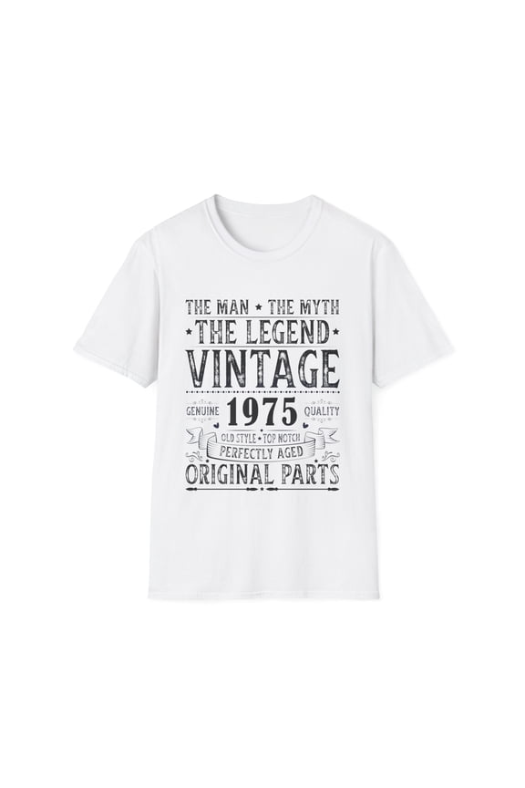 Vintage 1975 T Shirts for Men Retro Funny 1975 Birthday Mens Shirt