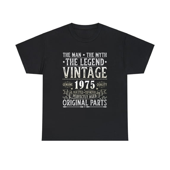 Vintage 1975 TShirt Men Limited Edition BDay 1975 Birthday Men Shirts Big and Tall Plus Size