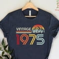 thumbnail image 1 of Vintage 1975 Tshirt, Retro 1975 T Shirt, 50Th Birthday Shirt, 50Th Birthday Gift For Women Men, Fifty Birthday Gift Shirt, Born In 1975 Tee Unisex S-5XL Hot Trending Shirt, Vintage Birthday Gift, 1 of 3