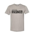thumbnail image 1 of "Vintage 1976, 44th Birthday, Unisex, Born In 1976, Soft Bella Canvas, Sublimation, 44 Years Old, 1976 Tee, Gift For Her, Birthday Gift, Heather Stone, LARGE", 1 of 1