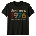 thumbnail image 1 of Vintage 1976 Aged To Perfection Mens T Shirt 49th Birthday, 1 of 2