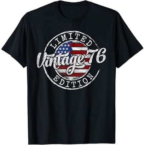 Vintage 1976 Flag Stamp 47th Birthday Gifts 47 Year Old T-Shirt
