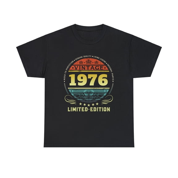 Vintage 1976 Limited Edition 1976 Birthday Shirts for Men Mens Shirt Plus Size Big and Tall