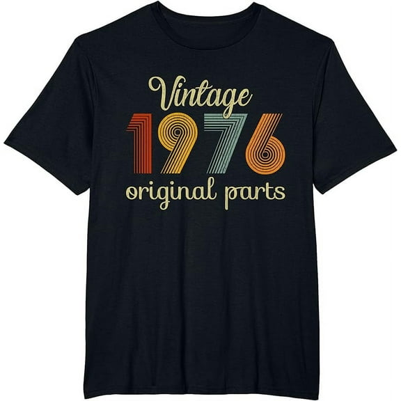 Vintage 1976 Original Parts 47 Years Old 47th Birthday Retro T-Shirt