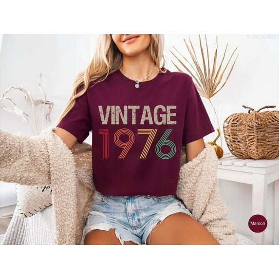 Vintage 1976 Shirt, Birthday Men,Birthday Best Friend Shirt, Seventies Shirt, Birthday , Born in 1976, 1976 Birthday Sweatshirt Tshirt All Size S-5XL