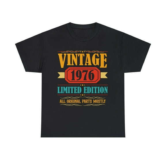 Vintage 1976 T Shirts for Men Retro Funny 1976 Birthday Big and Tall Shirts for Men Plus Size