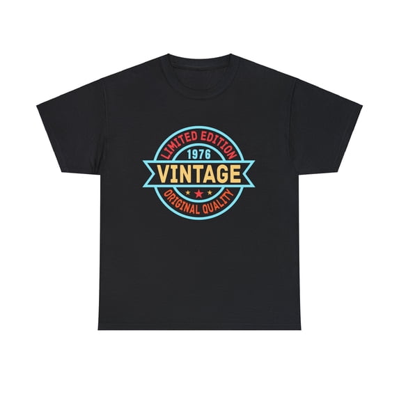 Vintage 1976 T Shirts for Men Retro Funny 1976 Birthday Mens Shirt Plus Size Big and Tall