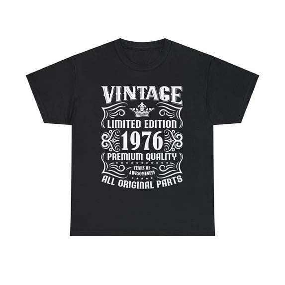 Vintage 1976 TShirt Men Limited Edition BDay 1976 Birthday Mens Tshirts for Men Big and Tall