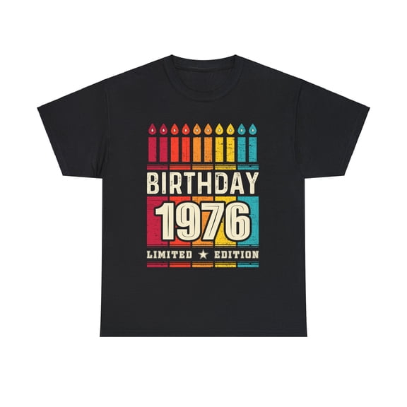 Vintage 1976 TShirt Men Limited Edition BDay 1976 Birthday Shirts for Men Plus Size Big and Tall