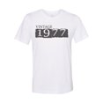 thumbnail image 1 of "Vintage 1977, 43rd Birthday, Unisex, Born In 1977, Soft Bella Canvas, Sublimation, 43 Years Old, 1977 Tee, Gift For Her, Birthday Gift, White, XL", 1 of 1