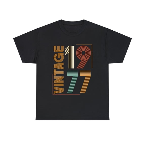 Vintage 1977 TShirt Men Limited Edition BDay 1977 Birthday Big and Tall Tshirts Shirts for Men