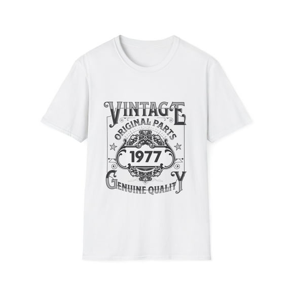 Vintage 1977 TShirt Men Limited Edition BDay 1977 Birthday Mens Shirt