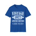 thumbnail image 1 of Vintage 1977 TShirt Men Limited Edition BDay 1977 Birthday Mens Shirts, 1 of 4