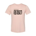 thumbnail image 1 of "Vintage 1978, 1978 Shirt, Unisex, Born In 1978, Soft Bella Canvas, Sublimation, 1978, 1978 Tee, Gift For Her, Birthday Gift, Peach, LARGE", 1 of 1