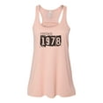 thumbnail image 1 of "Vintage 1978, 1978 Tank, Racerback, Unisex, Born In 1978, Soft Bella Canvas, Sublimation, 1978, 1978 Tee, Gift For Her, Birthday Gift, Gym, Peach, MEDIUM", 1 of 1